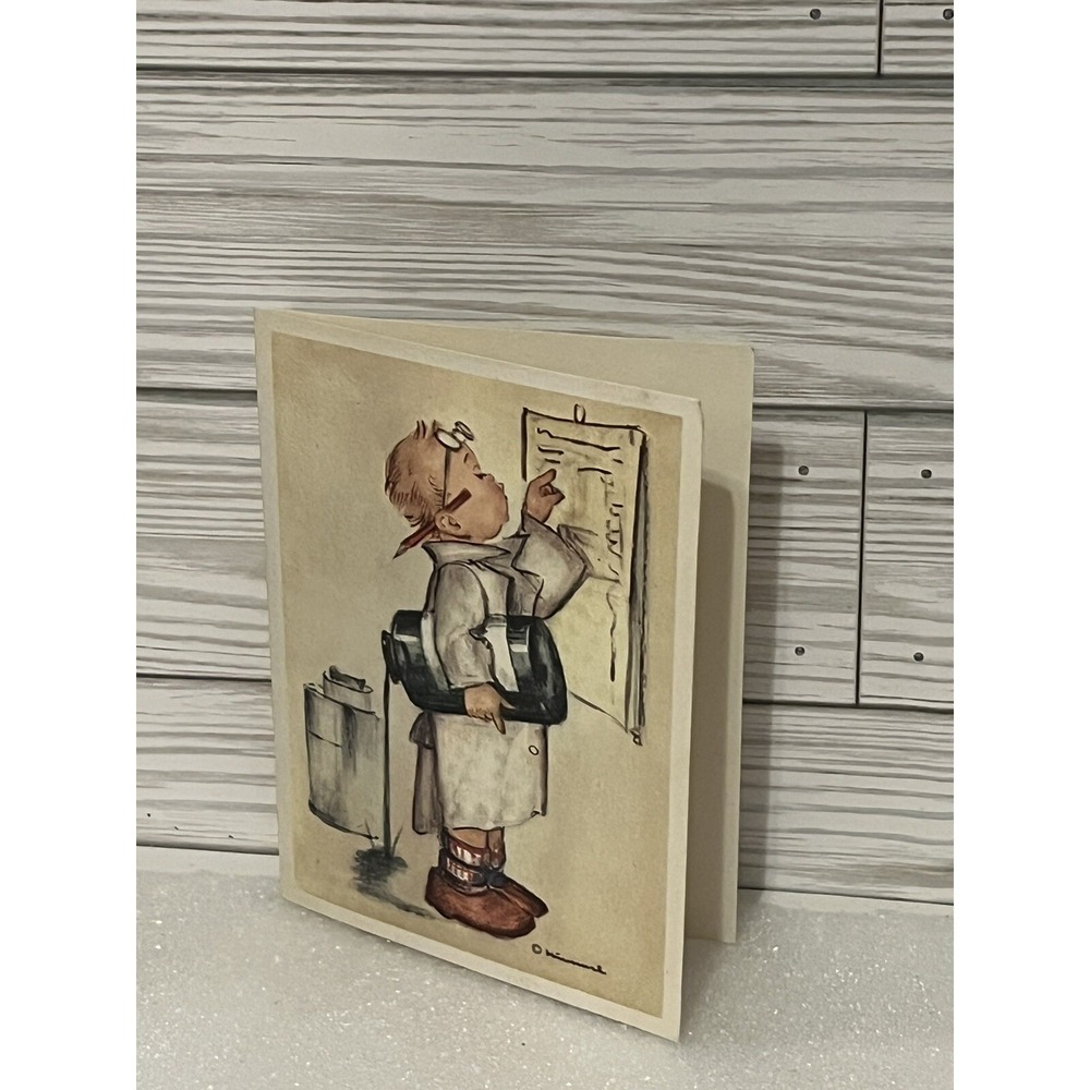 Vintage 1940s Hummel Boy Doctor Greeting Card